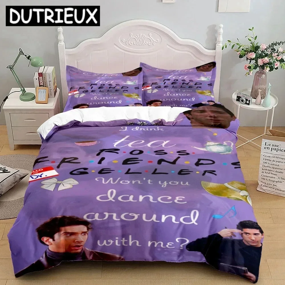 Luxury New 3D Print Friends TV Show Bedding Sets Duvet Cover Set With Pillowcase Polyester Double Twin Full Home Decor