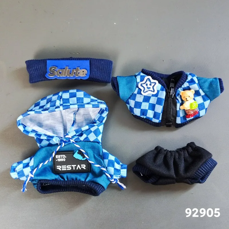 Pop Kleding Outfit Accessoires Voor Korea Kpop Exo 15-17 cm Labubu Idol Poppen 10 cm cotoon pop T-shirt denim shorts set Kleding