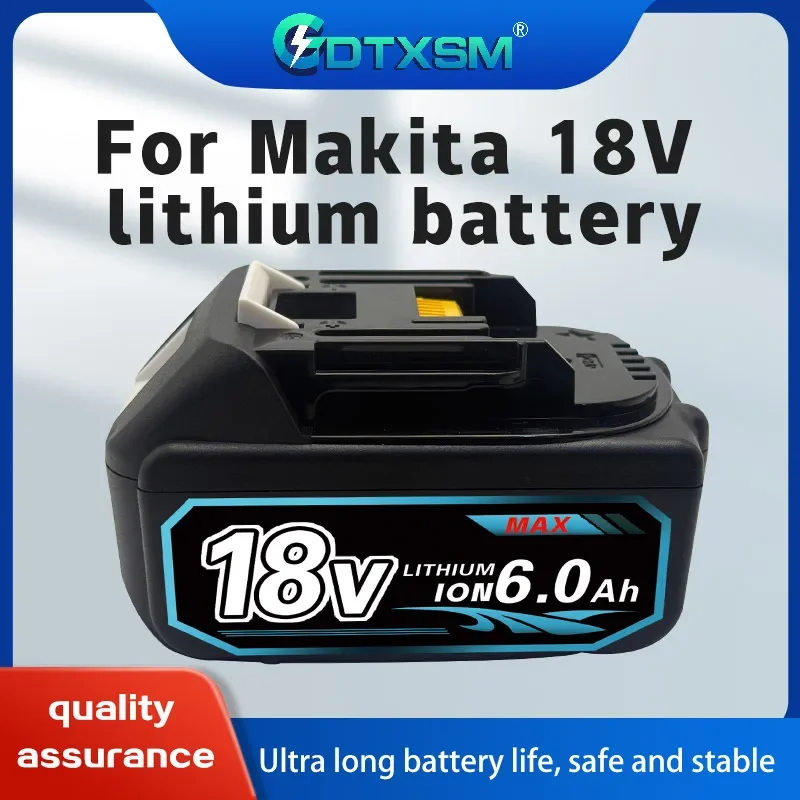 18V6000mAhLi-ionBatteryPack&SmartCharger forMakita BL1840/BL1850/BL1830/BL1860/LXT400 6Ah HighCapacityRechargeableLithiumBattery