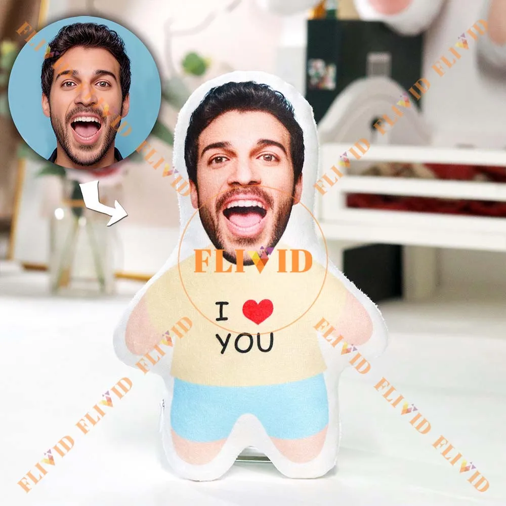 

Custom 3D Man Woman Couple Pillow,Personalized Portrait Photo Double Sided Printed Throw Pillow Cushion,Funny Home Decor Gift