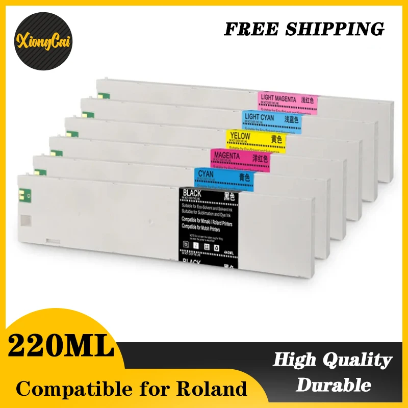 

220ml ECO-SOL MAX Replacement Ink Cartridge ESL3 For Roland BN-20 SolJet PRO II SP-i Series Printers (6Color Options)