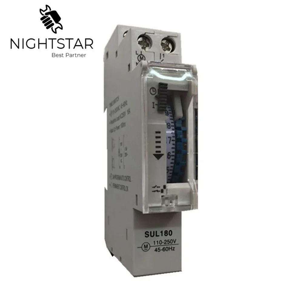 SUL 180A 15 Minutes Mechanical Timer 24 Hours Programmable Din Rail Timer Time Switch Relay Measurement Analysis Instruments