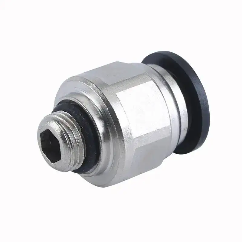 G-threaded Trachea Quick Connector PC8-G02 Straight-through Pneumatic Fittings Components Anti-trip Belt Sealing Ring