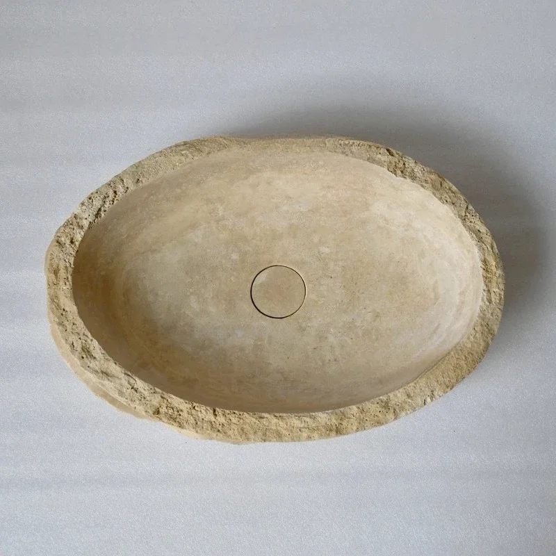Luxury natural travertine marble countertops wash basin sink elegant bathroom vanity furniture