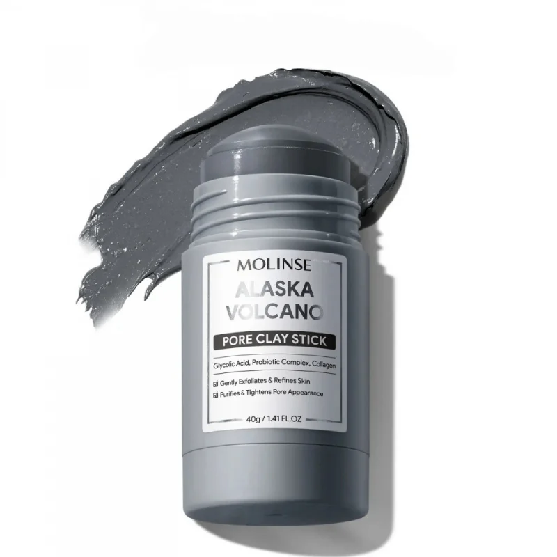 

ALASKA VOLCANO PORE CLAY STICK Deep Cleansing Blackhead Remover Shrink Pores Oil Control Exfoliating Facial Skin Care