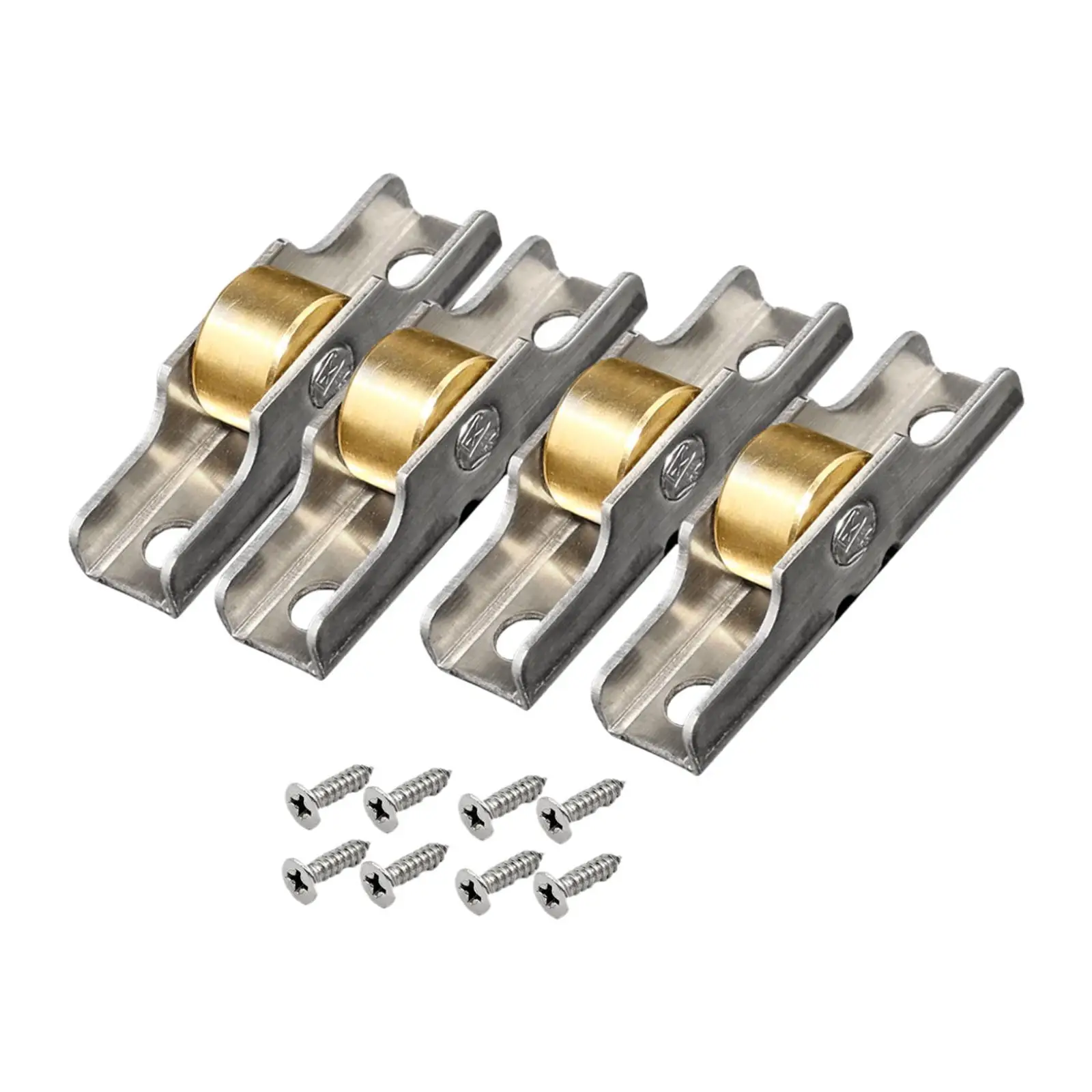 

4 Pieces Sliding Door Roller Sash Pulley Easy to Install Door Hardware Runner Wheel Track Pulley for Closet Cabinet Furniture
