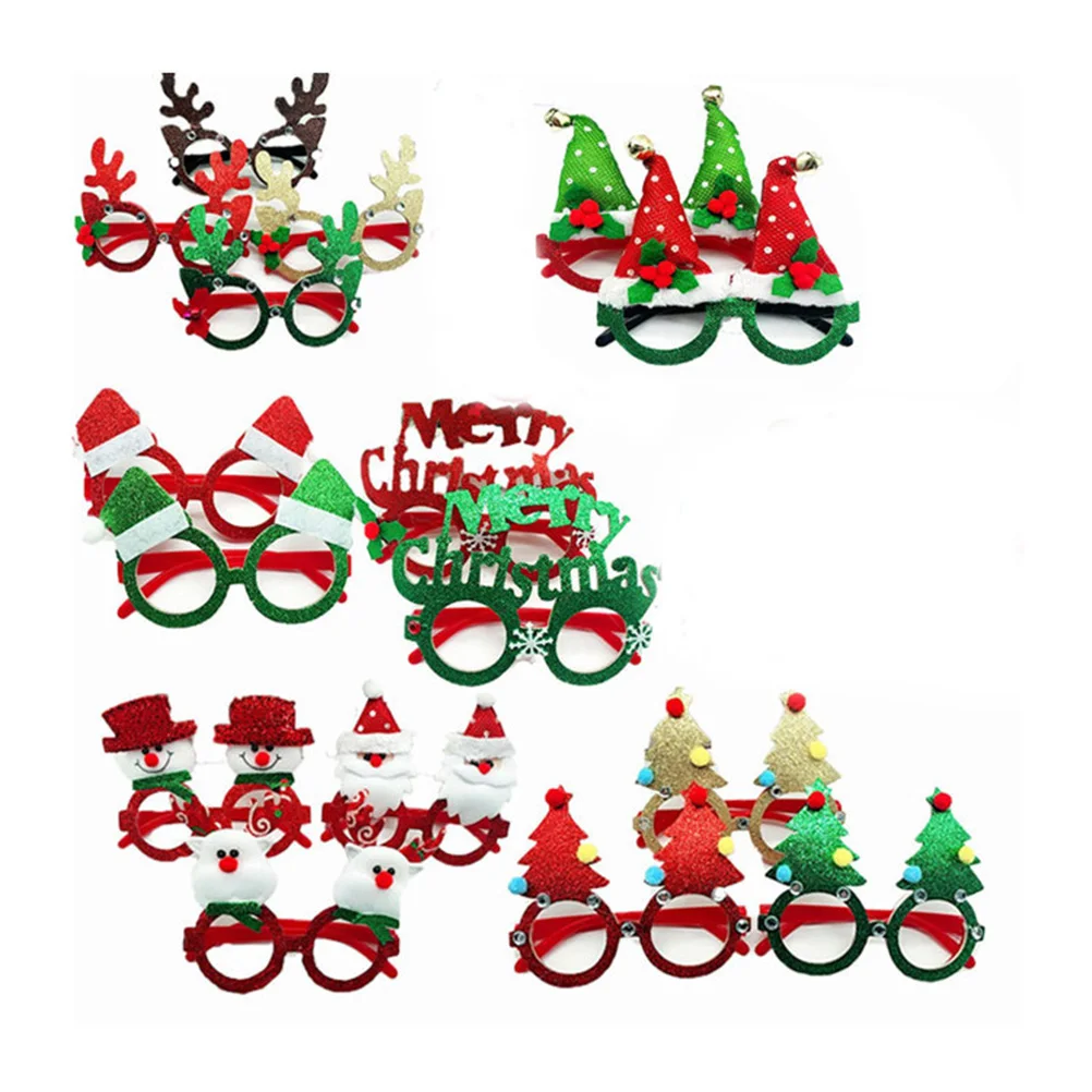 

6 Pcs Funny Glasses Masquerade Party Props Chirstmas Costume Cartoon for Christmas Decoration
