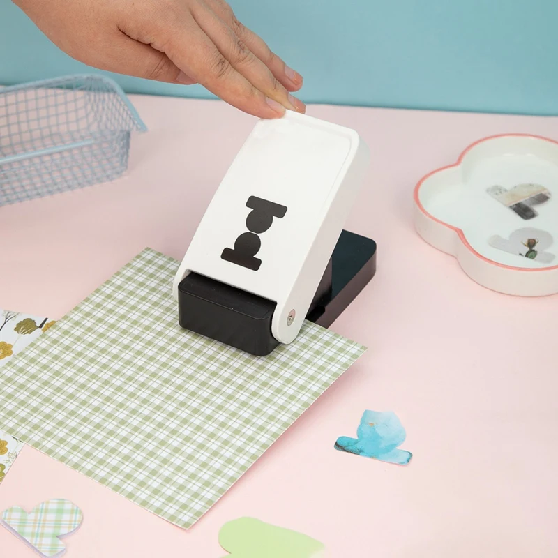 Round Tab Punch Handheld Folder Punch Loose Leaf Separator Label Punch Craft Paper Punch Cutter Puncher