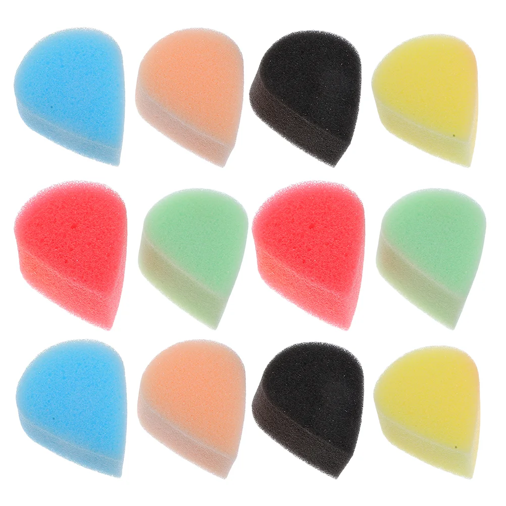 

12 Pcs Painted Sponge Ceramic Water Drop Face Painting Kit Kids Clay Sculpture Facial Craft Sponges
