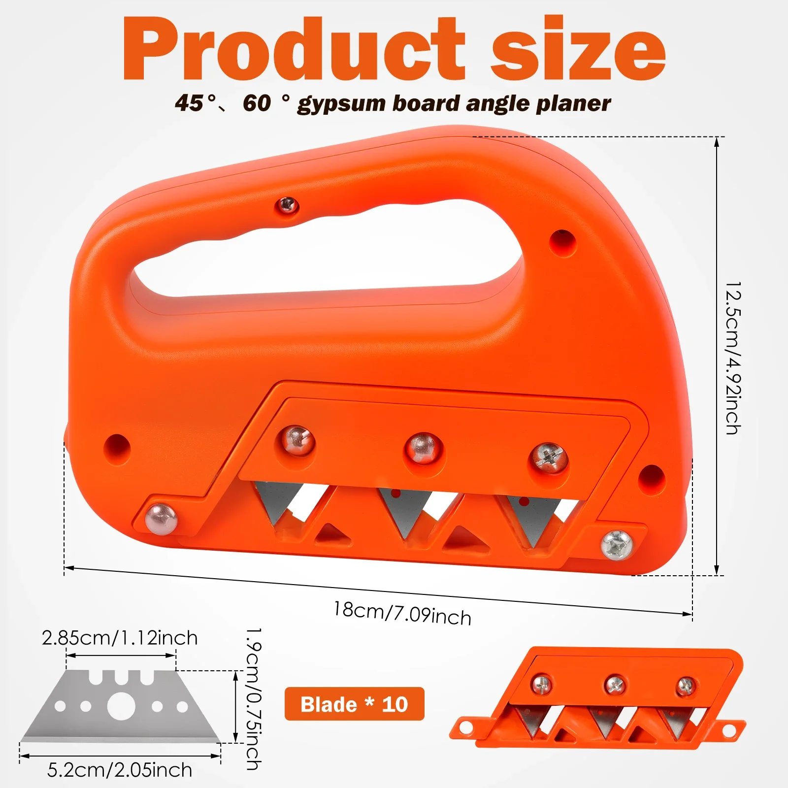 For Precise Drywall Edge Chamfering at 45°60° Woodworking Trimmer Hand Tools Plasterboard Quick Cutter, Gypsum Board Hand Plane