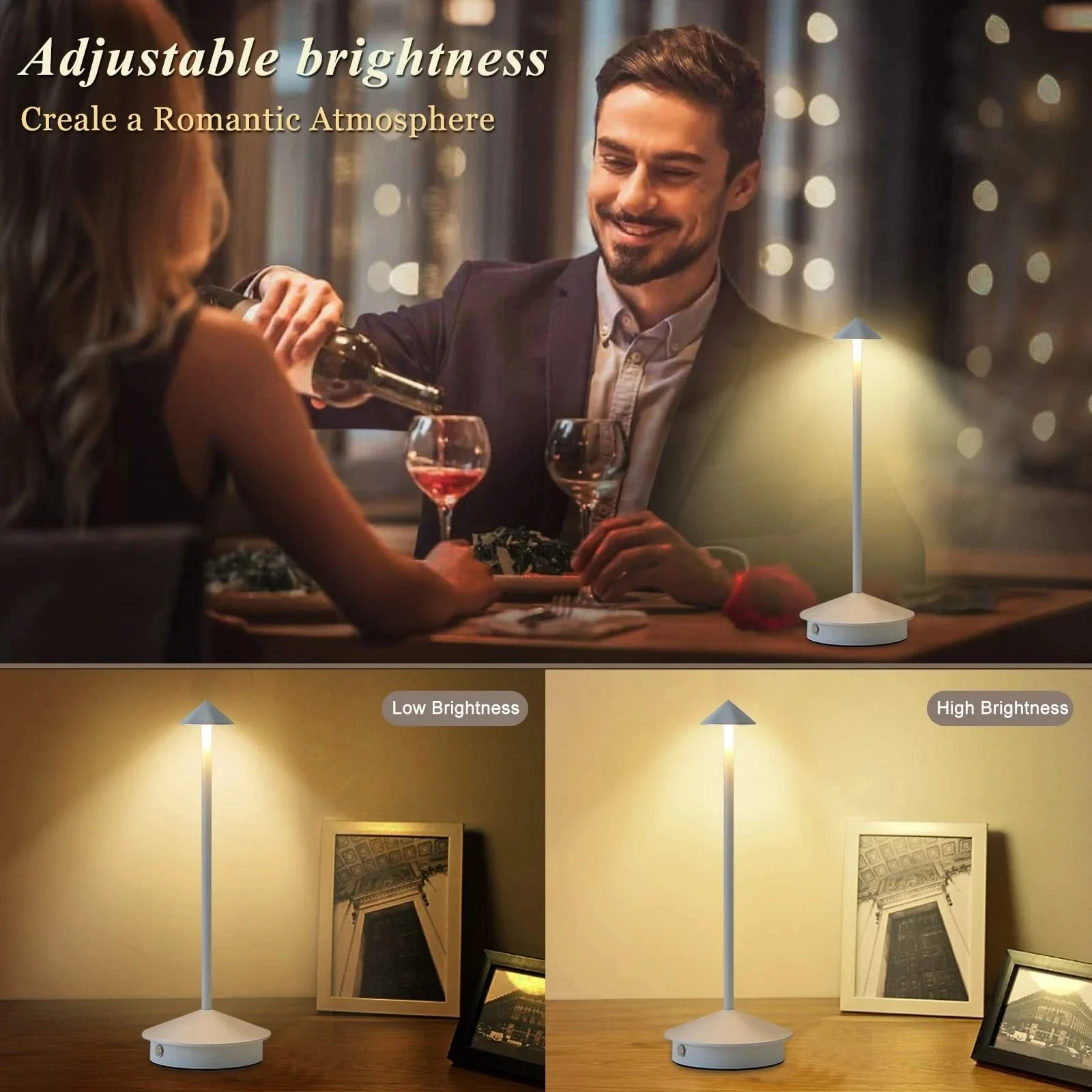 Lampada Da Tavolo ricaricabile di tipo C Creative Dining Touch Led Hotel Bar Coffee Pina pro Lampada Da Tavolo Lampada Da Tavolo Lampada decorativa