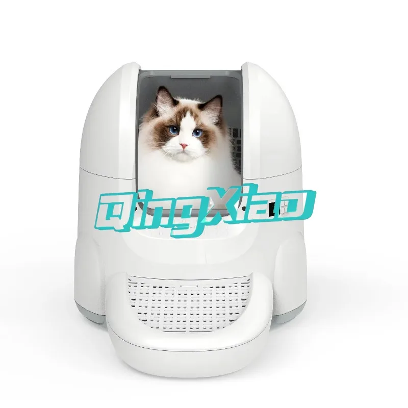 Pet Litter Box Extra Large Electric Self Cleaning Enclosed Anti Sand Scatter Odor Control Smart Cat Toilet  APP One Key Scoop