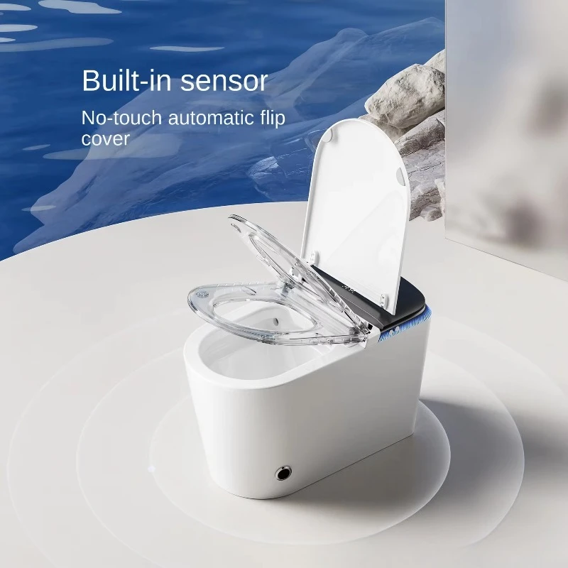 H090 High-end Light Smart Toilet Full-automatic Flip Cover Water Pressure Limit Foam Shield