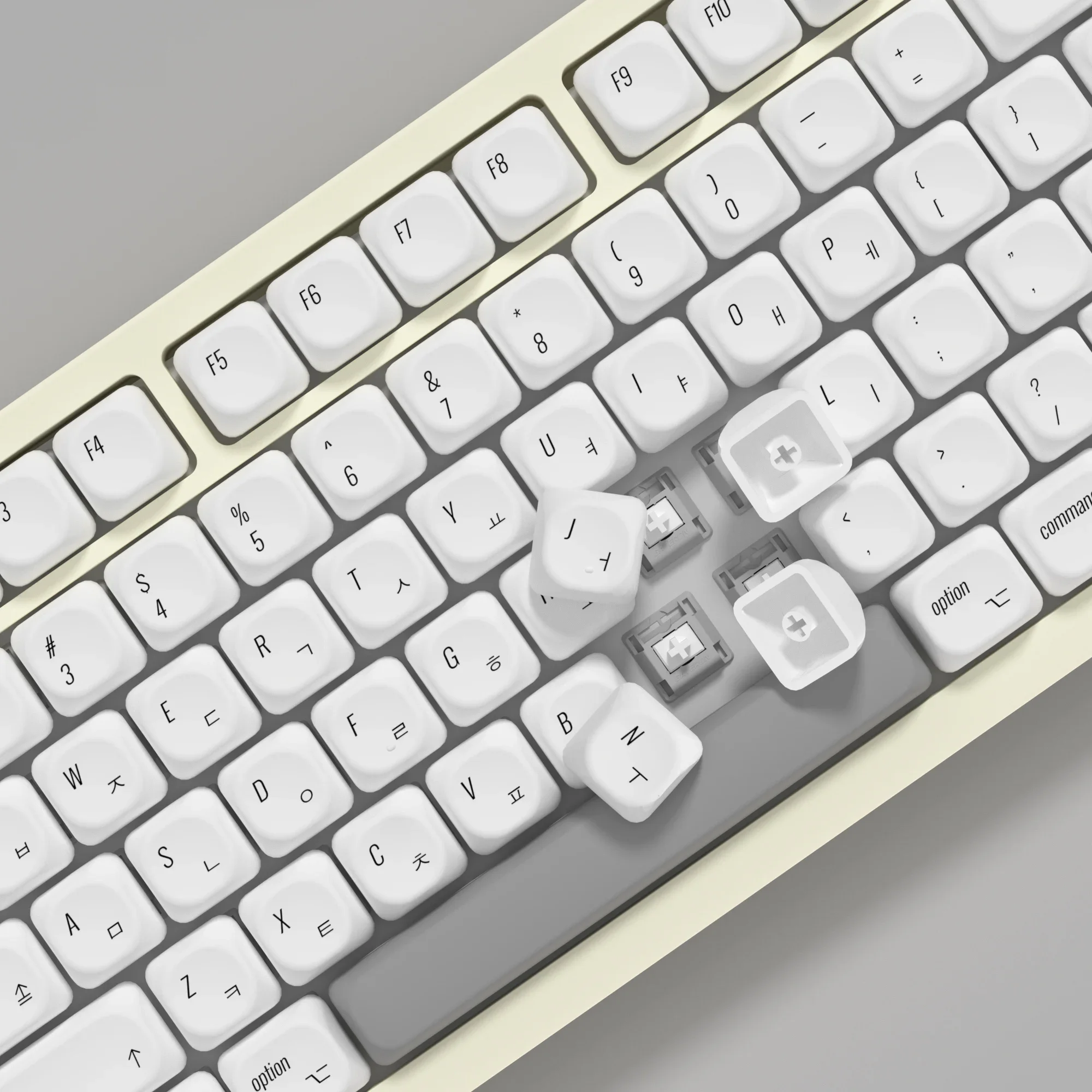 KBDiy Korean Keycap for Mechanical Gaming Keyboard Custom PBT KOA Profile MAC Apple Style Keycaps 138 for aula F87 F108 F99 Pro