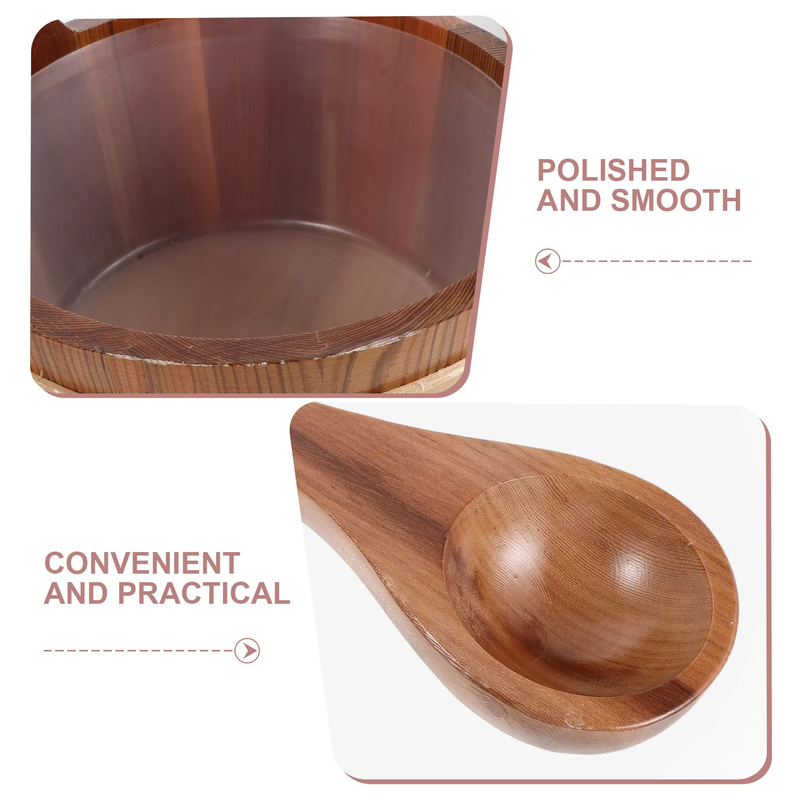 Natural Wooden Sauna Set Large Size Complete Set Sauna Accessories Spa Essentials Relaxing Home Bath Wellness Equipment