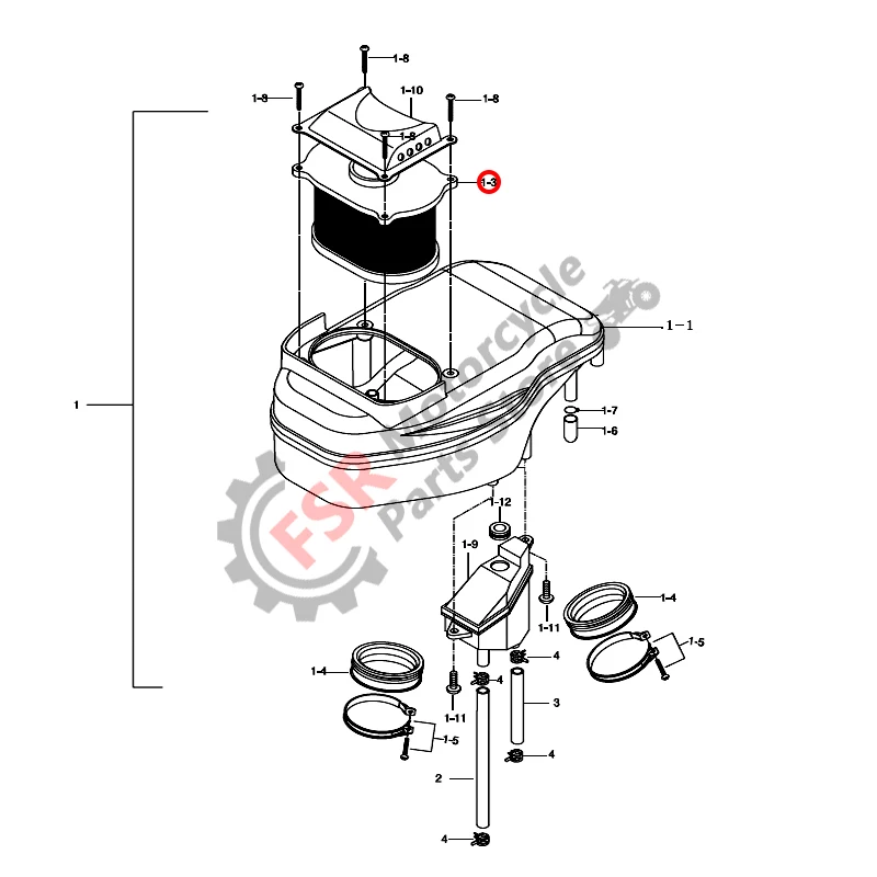 13780HM8100 Air Filter Element,FOR HYOSUNG GV650 GT650R S GT650 GT250R GT250 CARB EFI GT125R