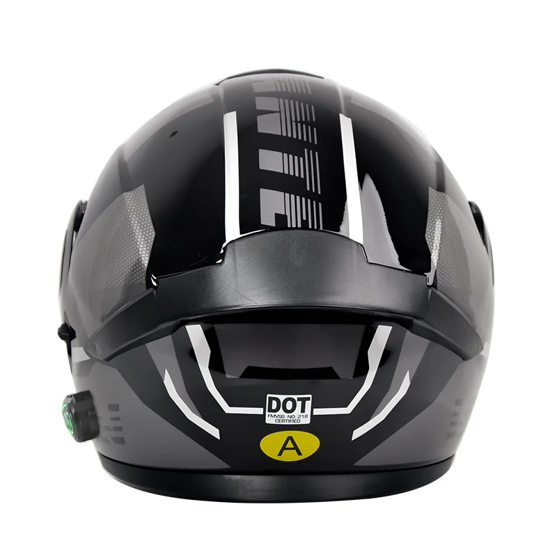 New Dot Certified Open Face Motorcycle Helmet with Blue Tooth Dual Visor Abs Shell Quick Release Closure All Seasons Wholesale