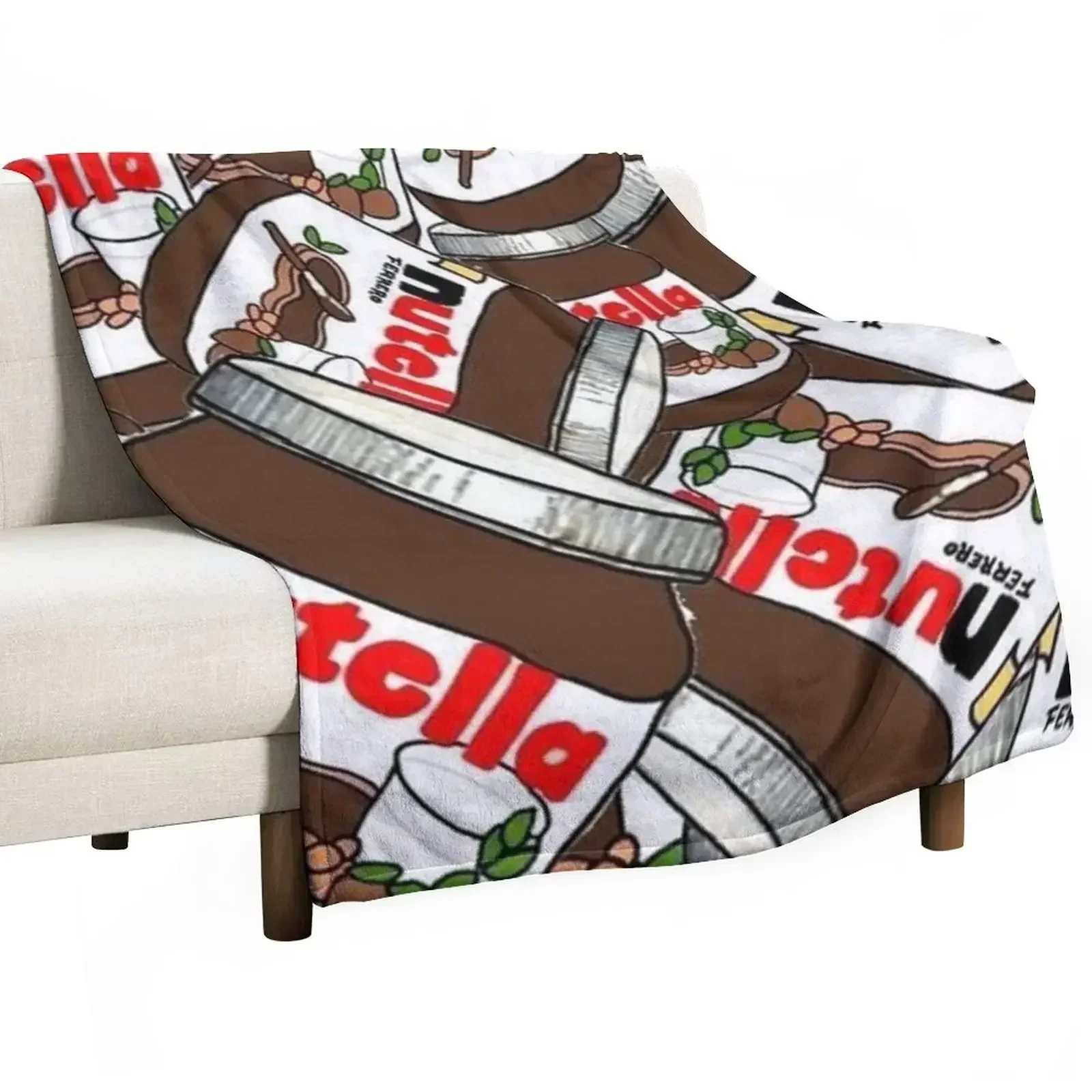 Nutella Throw Blanket manga For Decorative Sofa Bed Blankets