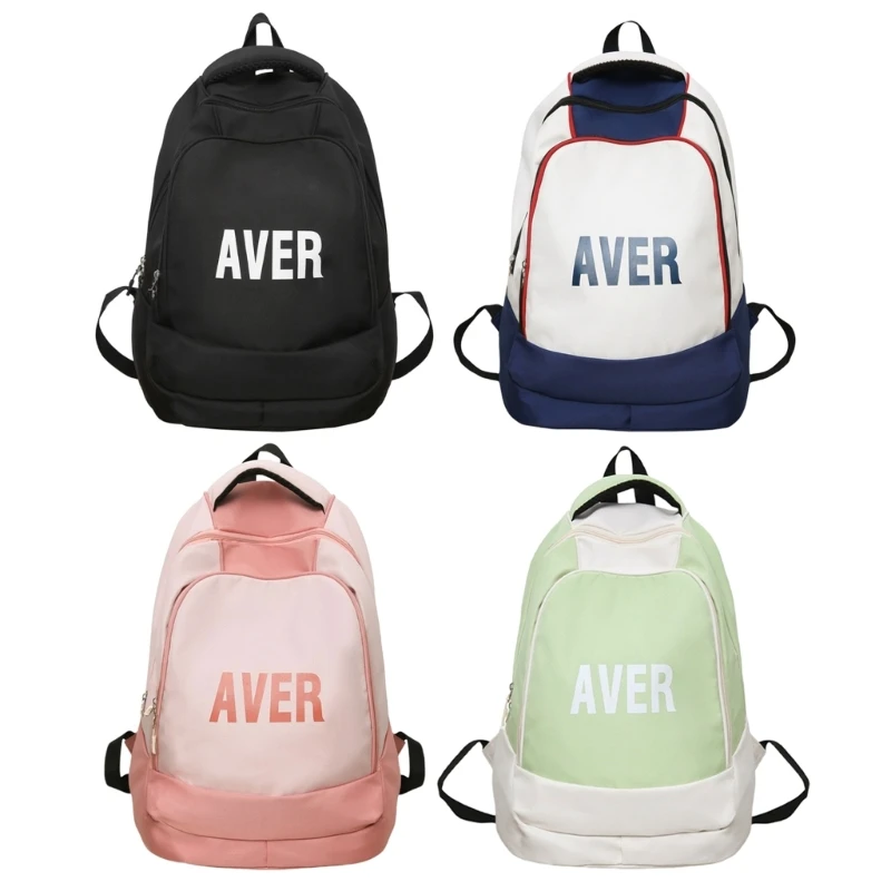 Large Capacity Backpack Student School Backpack Women Contrast Color Backpack Fashion Causal Daypacks Travel Backpack