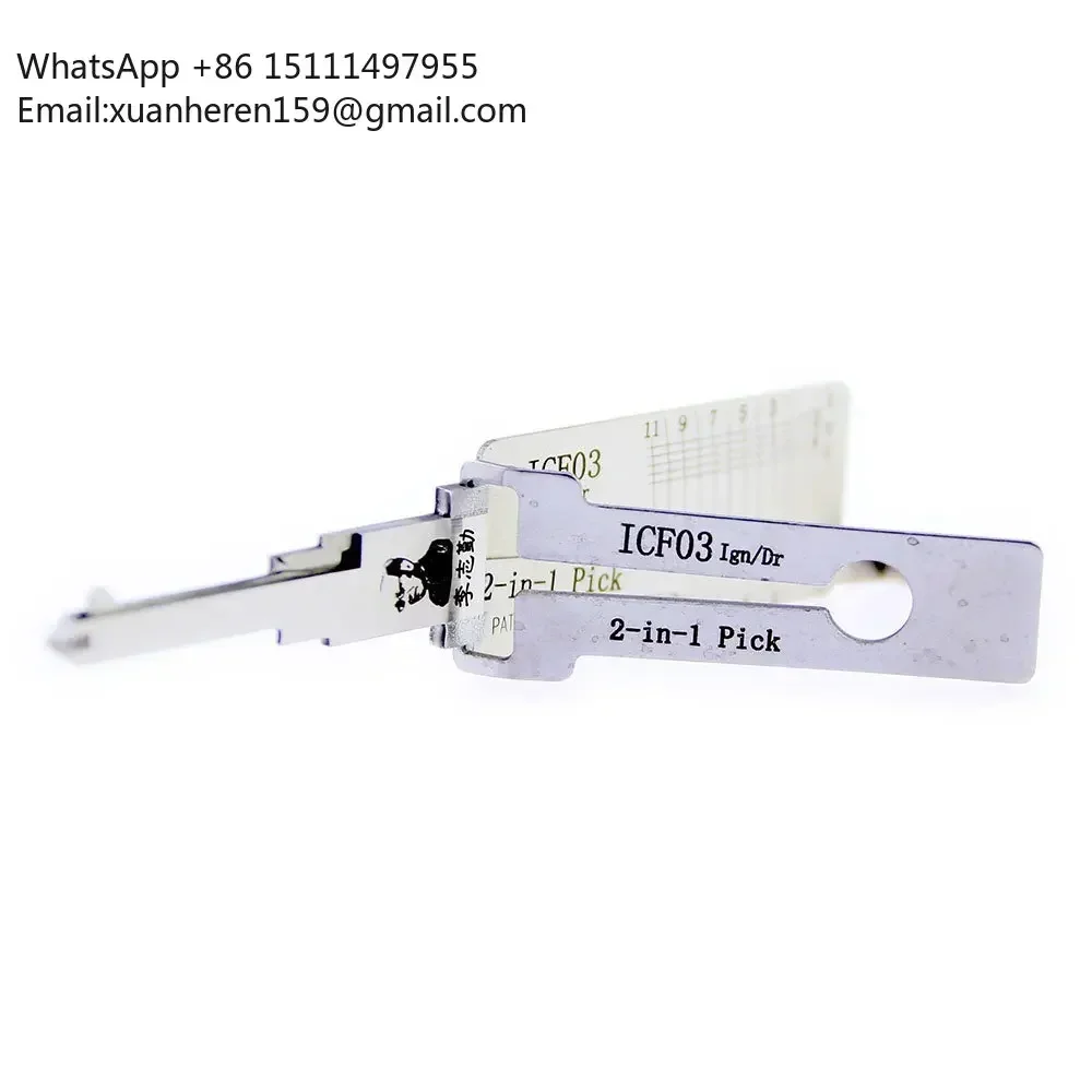 Lishi ICF03 2 in1 Locksmith Tool 2 in 1 Decoder and Pick for Ford Vehicles Vehicle Keys Tool