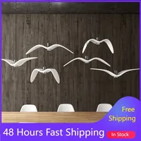 Nordic Modern Seagull Bedroom Pendant LampBedside Restaurant Kitchen Staircase Corridor Living Room Led Lighting Resin Lights