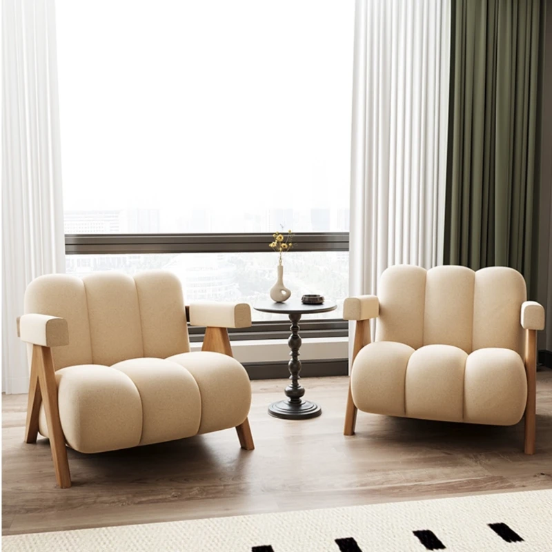 Soft Unique Living Room Sofas Chair Single Kawaii Wood Armchair Sofas Chair Nordic Lounge Luxury Woonkamer Banken Home Furniture