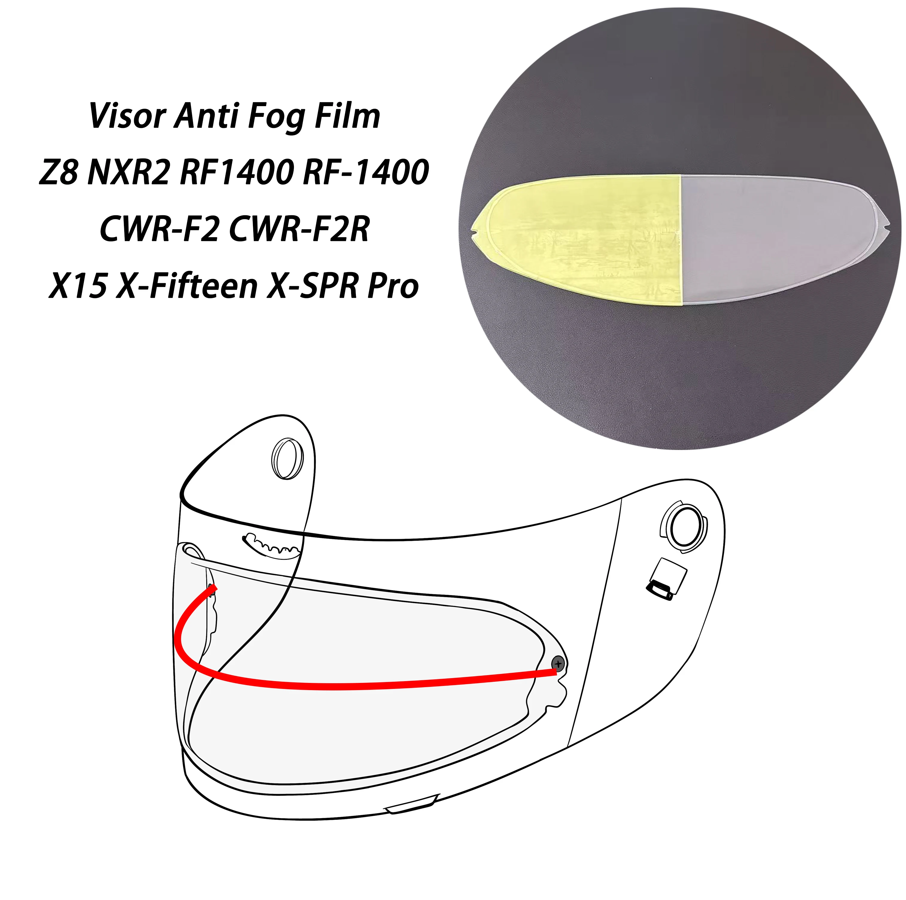 

Z8 X15 противотуманная пленка для козырька шлема для Shoei X-15 RF-1400 Z-8 CWR-F2 NXR2 противотуманная пленка для линз аксессуары для мотоциклетного шлема