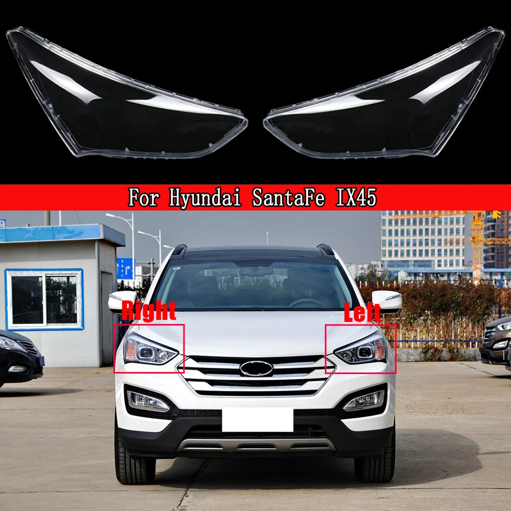 Front Headlight Lens For Hyundai SantaFe IX45 2013 2014 2015 2016 2017 Transparent Headlamp Cover Plexiglass Lampshade