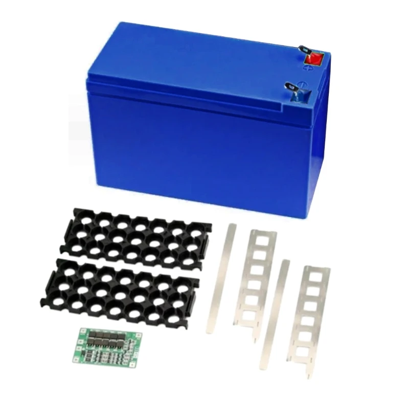 Caja almacenamiento batería 12V y 7Ah, paquete batería DIY, contenedor, accesorios H7JF