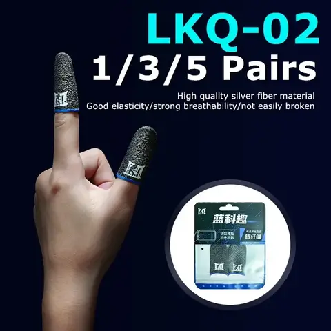 1/3/5 Pairs Mobile PUBG Game Fingertip Gloves Sweatproof Anti-slip Breathable Thin Touch Screen Thumb Finger Sleeve Gaming Cover