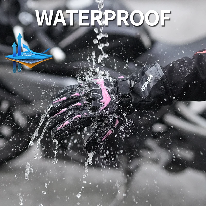 Multi-Style Winter Motorcycle Gloves Windproof Waterproof Guantes Moto Rider Men Lady Touch Screen Warm Motocross Gloves