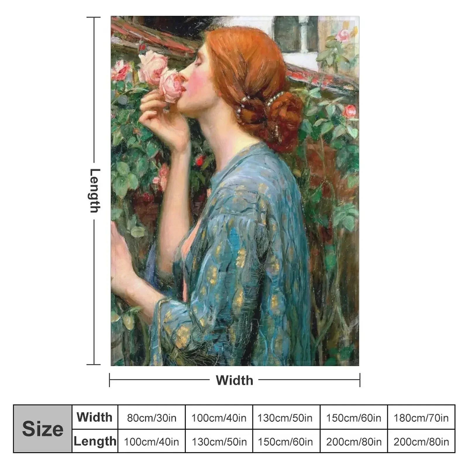 The Soul of the Rose - John William Waterhouse Throw Blanket Sofa Decorative Sofas Plaid Stuffeds Blankets