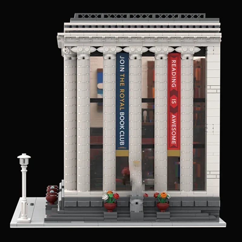 Stadt Street View Moc Bausteine Die Grand Public Library Modellbau Technologie Modulare Block Bau DIY Spielzeug Geschenke