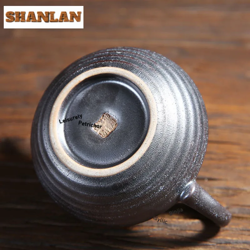 180 مللي إبريق الشاي الفخار الأسود الياباني خمر الشاي Infuser وعاء صنع الشاي غلاية مع فلتر شاي بوير حفل لوازم الديكور #6