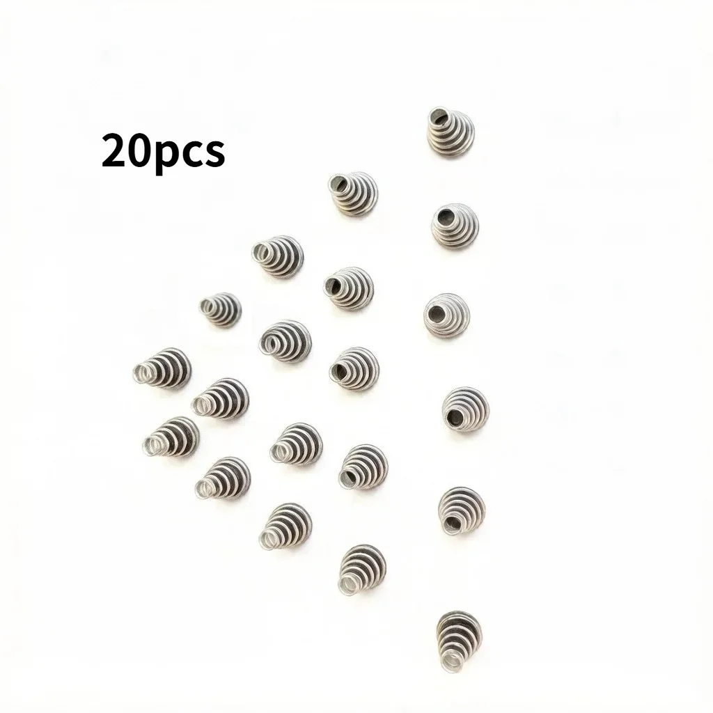 Lote de 20 Resortes Cónicos  Compresión Pequeños de Acero  0.5*3*6.3*8mm para Fabricación  Metalurgia y Piezas DIY