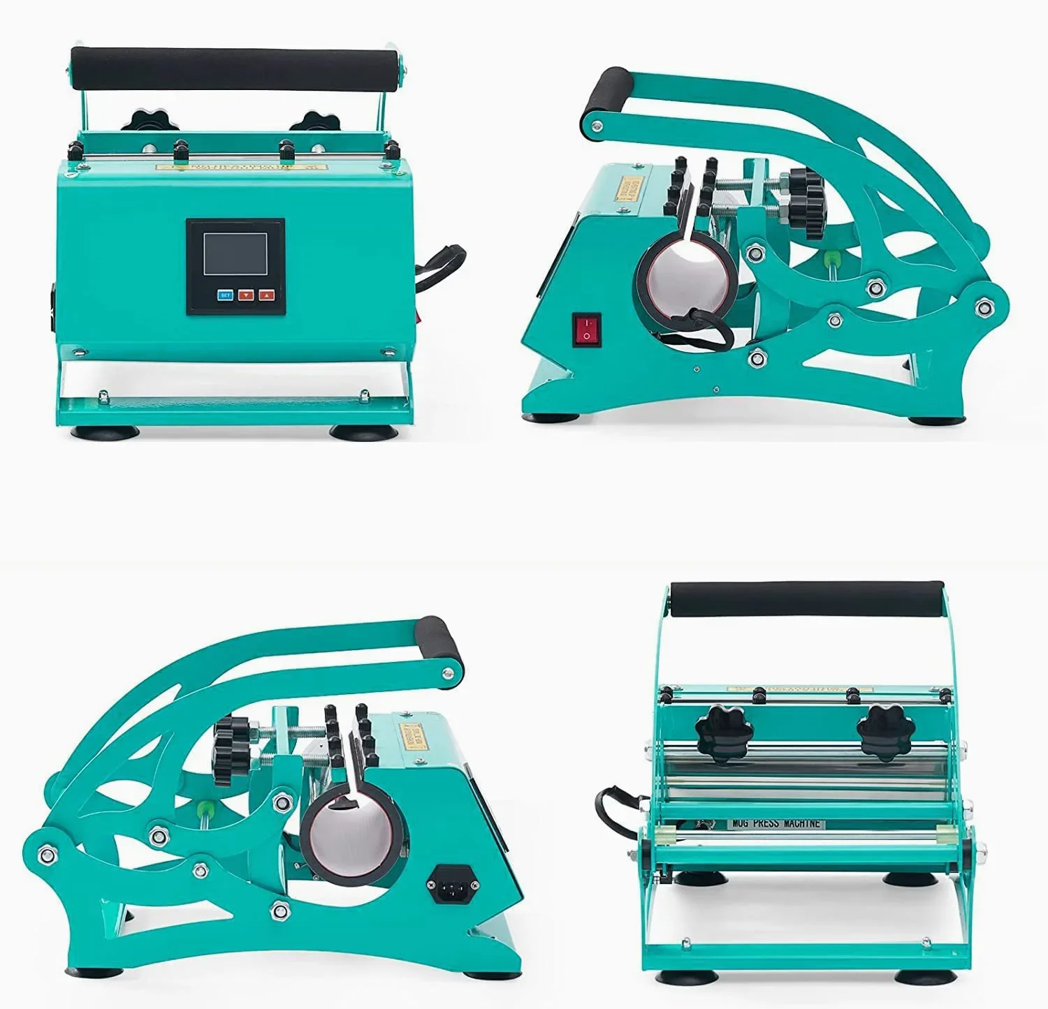 Latest multi-function hot 5 in 1 combo heat press machine printing machine high pressure shaking head hot stamping shoe machine