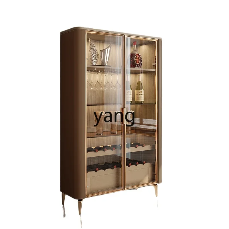 

CX modern living room household small apartment wall display cabinet high-grade glass door storage cupboard