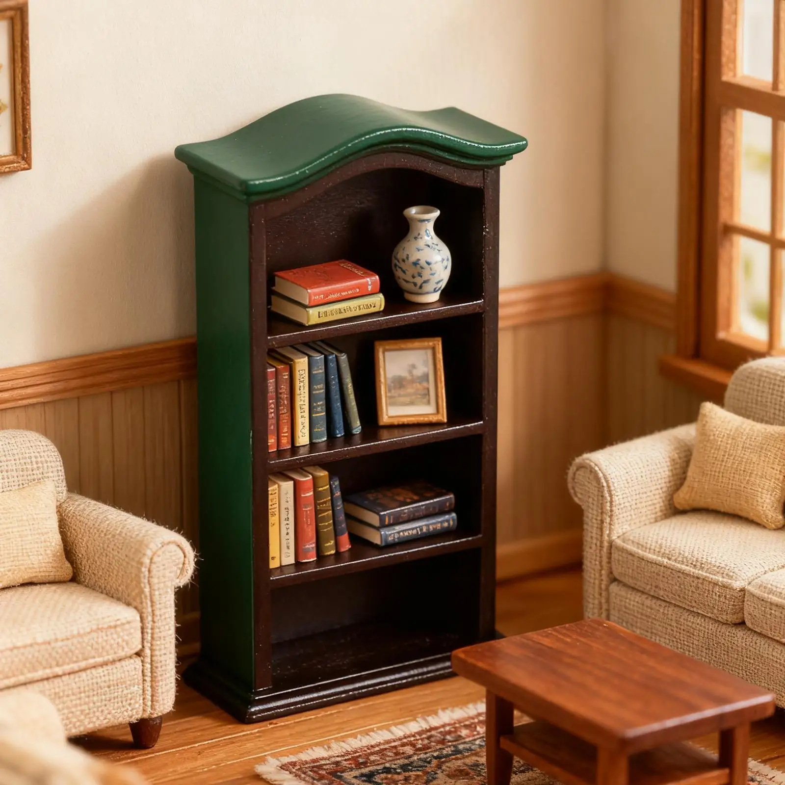 Estantería para casa de muñecas a escala 1:12, muebles para casa de muñecas, decoración del hogar, simulación de paisajismo, accesorios para casa de muñecas para niñas y niños