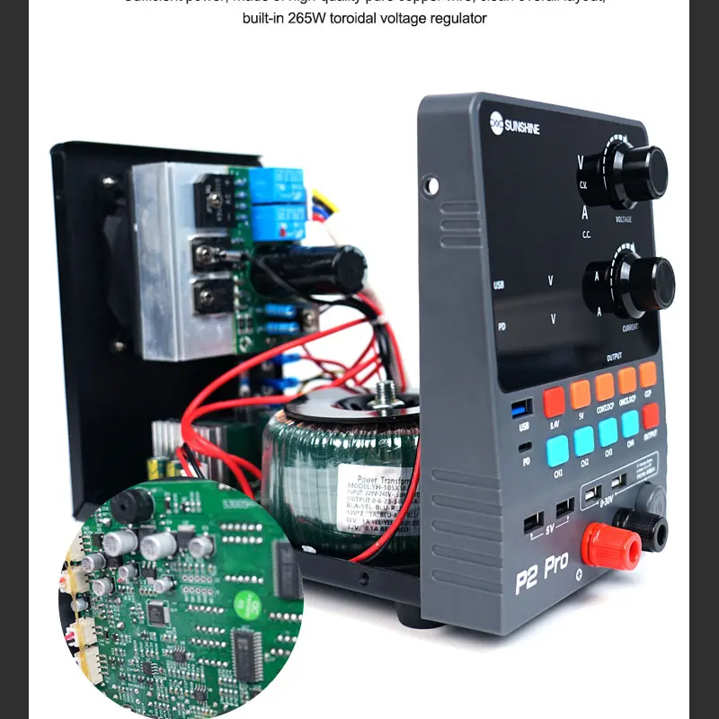 SUNSHINE P2 Pro 330W Intelligent Regulated DC Power Supply Toroidal Transformer 30V/5A Output Repair Tools