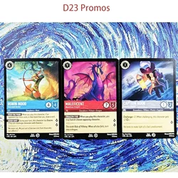 Disney Lorcana Proxy D23 Promos NoneFoil – Maleficent Dragon robin hood captain hook TCG Game Cards collection