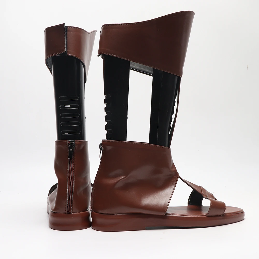 Anime Hercules Cosplay Brown Shoes Halloween Carnival Shoes Custom Made Any Size