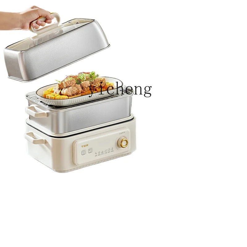 

Tqh Stainless Steel Electric Steamer Household Multi-Functional Automatic Steaming Boiling Stewing Integrated Pot Multi-Layer