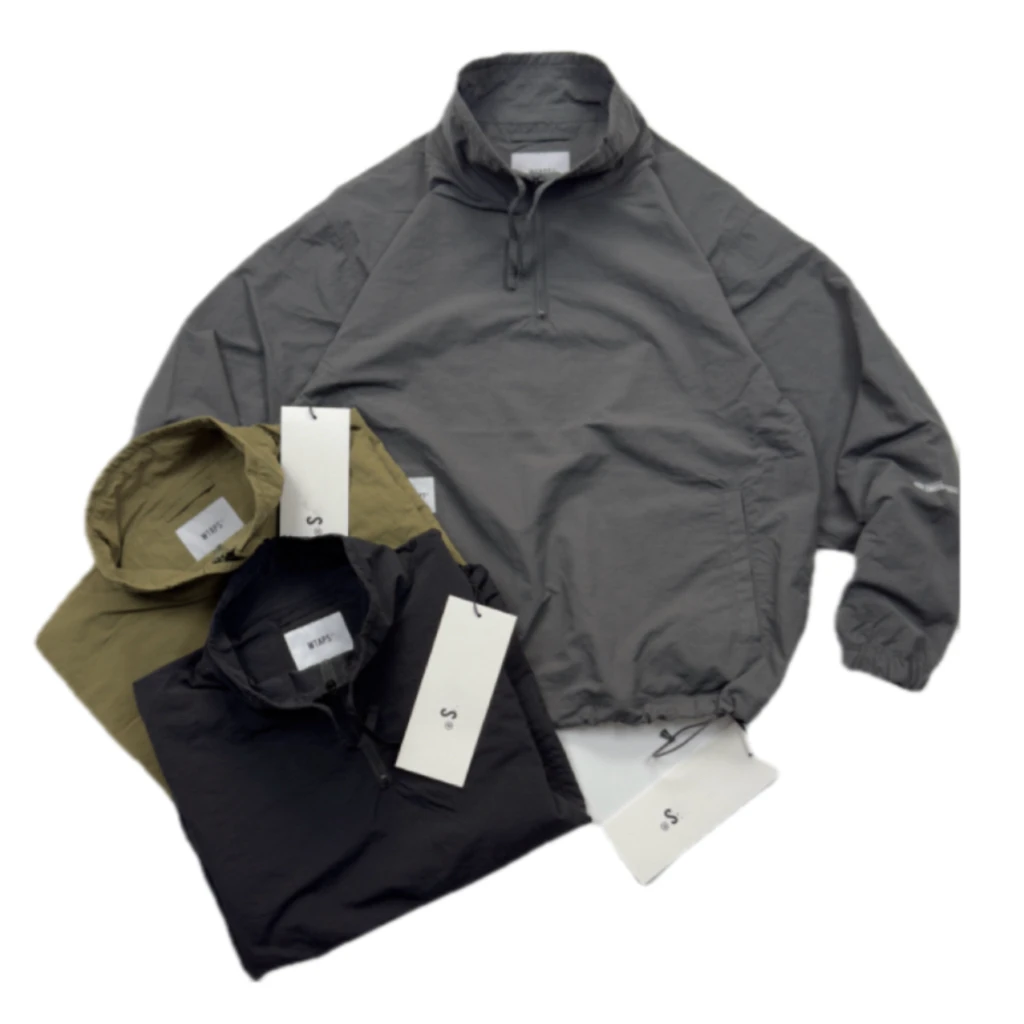 

Waterproof Nylon Zipper Stand Collar Hooded Jaet WTAPS KAYAN f Zipper Japanese Sle Vintage Loose Fit All Seasons