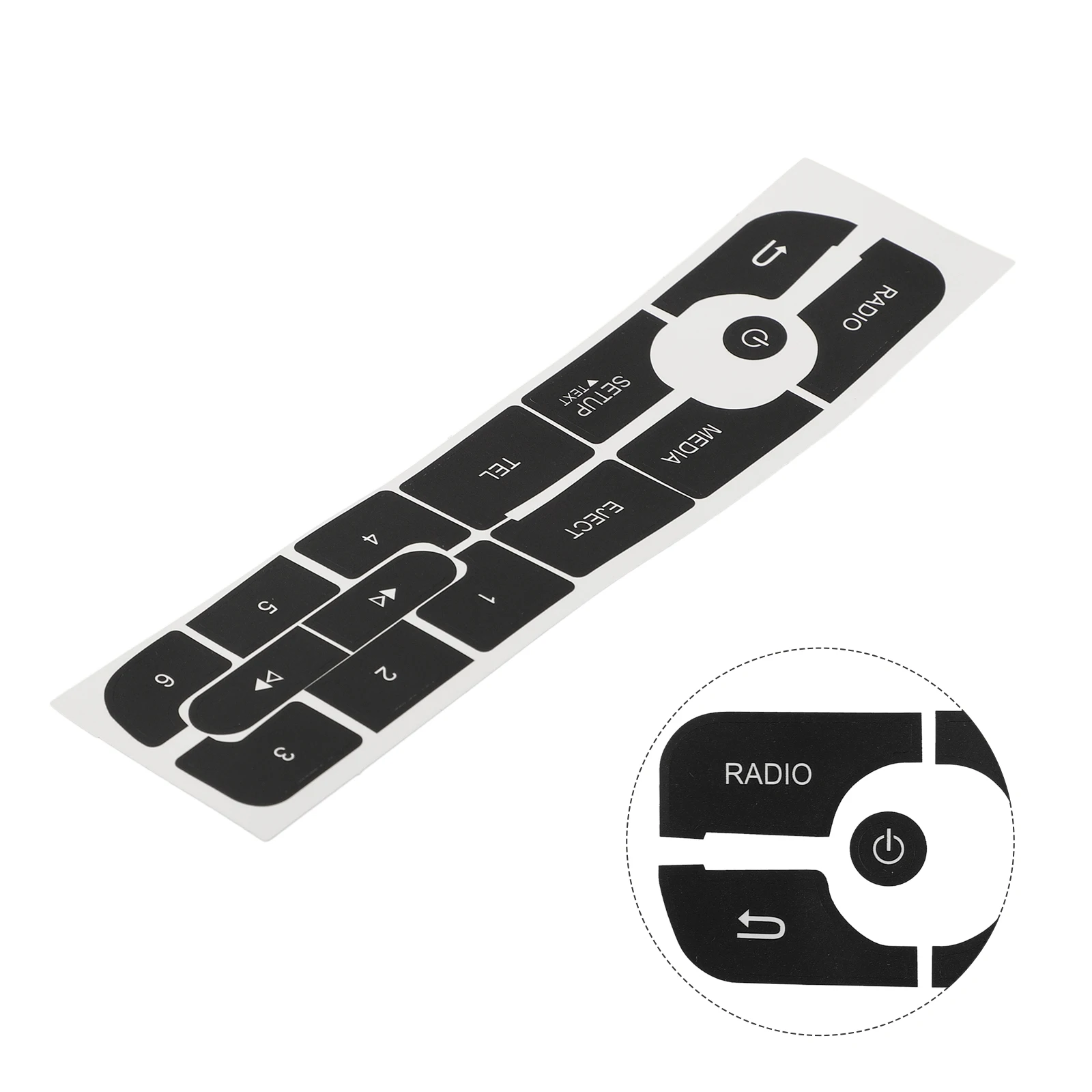 For Renault Car CD Radio Audio Button Repair Decals Sticker For Renault Megane FOR Master FOR Scenic 3 150X50MM For LHD CAR