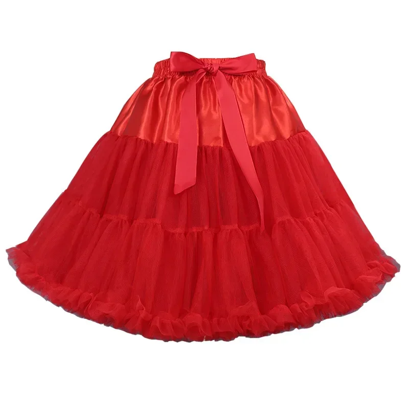 Enagua corta de crinolina de Halloween con volantes para boda, enagua de Organza, falda tutú Rockabilly