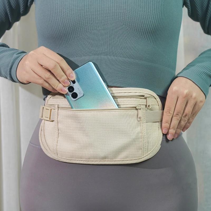 Sport Running Wais Bag Invisible Travel Waist Packs Pouch For Passport Money Belt Bag Hidden Security Wallet Money Bag