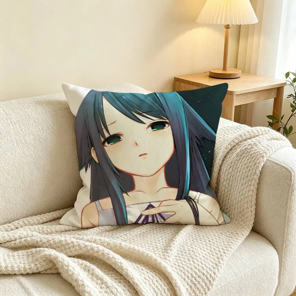 Game The Song of S-Saya-S no Uta Pillow Case Square Double-Sided Sofa Cushion Cover Bedroom Bedside Pillow