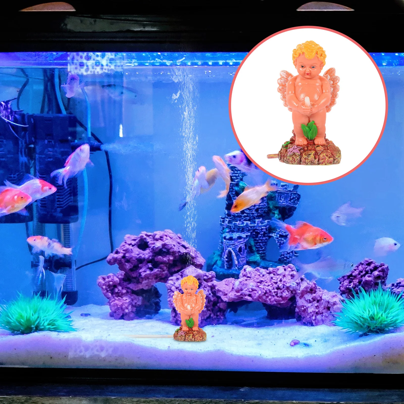 

Aquarium Bubble Maker Pump Freshwater Decoration Accessory Fish Tank