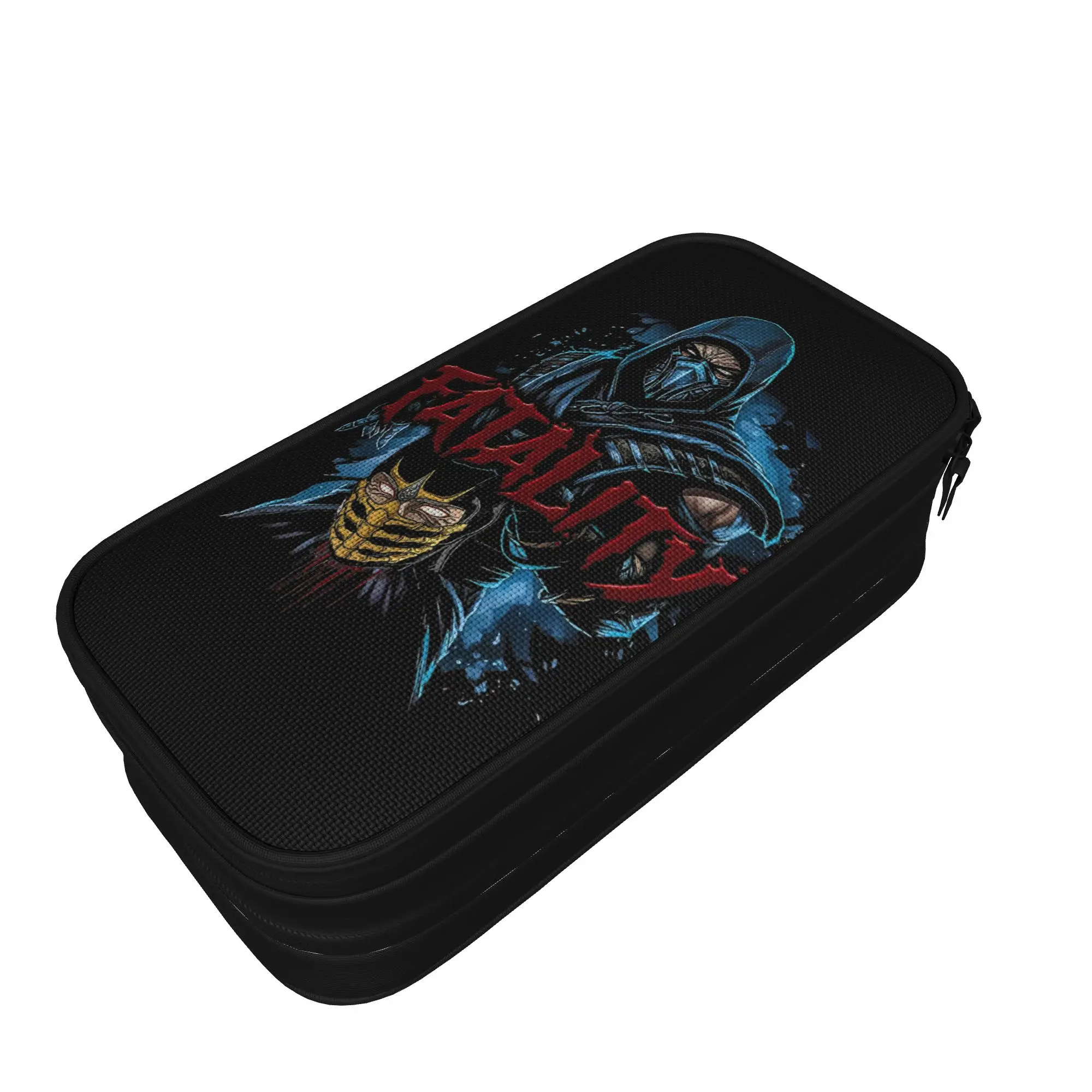 Estojos de lápis Fatality Mortal Kombat 80s, bolsa clássica para meninas e meninos, grande armazenamento, caixa de lápis para cosméticos e escritório