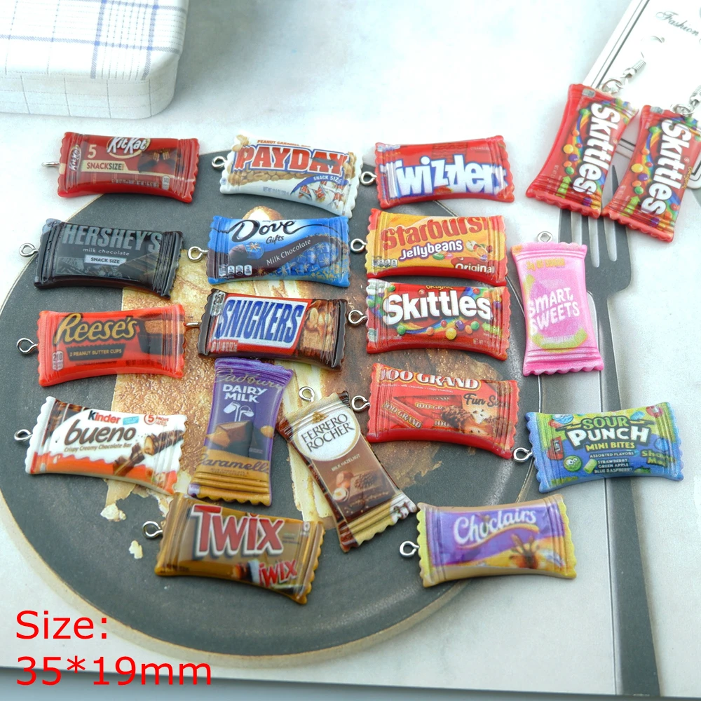 Mini Candy Chocolate Earring Charms Bracelets Jewelry Making DIY Pendants Wholesale Bulk